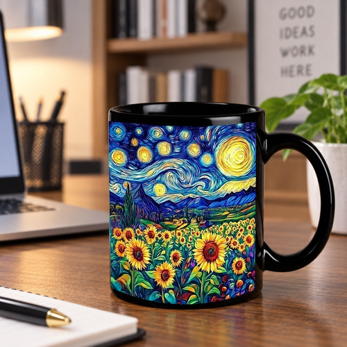 Van gogh sunflower ceramic - gogh,