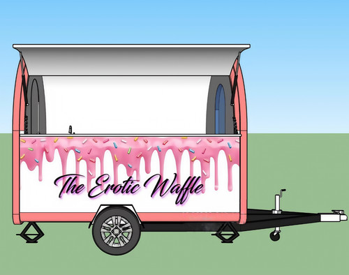 Pink mobile food trailer - mobile,