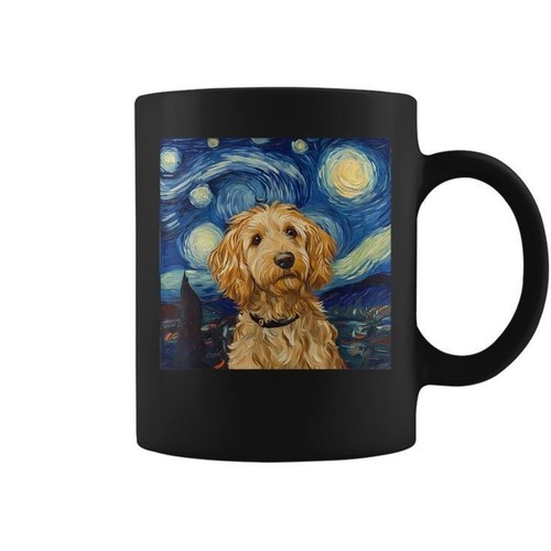 Goldendoodle van gogh - gogh, starry