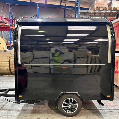 Luxury black food trailer - black,