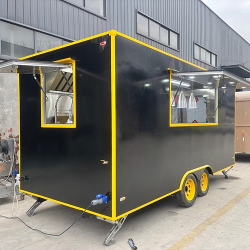 Black mobile food - black, trailer