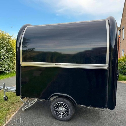 Black compact food trailer - black,