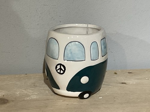 Green camper van coffee mug - van,