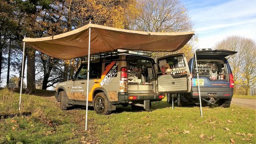 Land rover barista - coffee, van